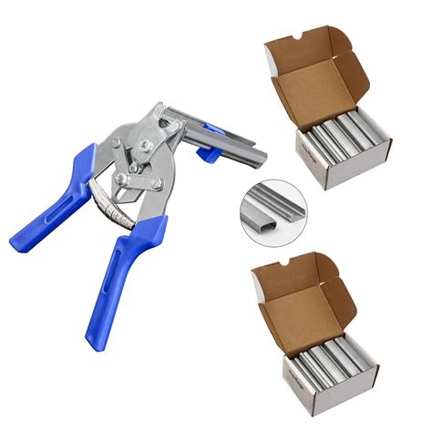 CJ Farms Hog Ring Plier Tool with 1200 Pcs M Clips Staples Poultry Pet ...
