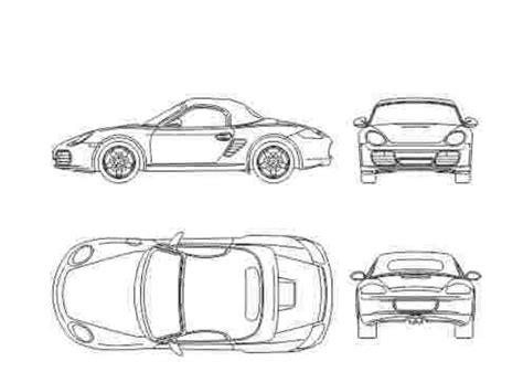 Porsche Boxster 987 '2005-2011 - 2D drawing (blueprints) - 44859 ...