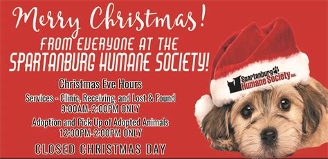 christmas closed signs | Spartanburg Humane Society