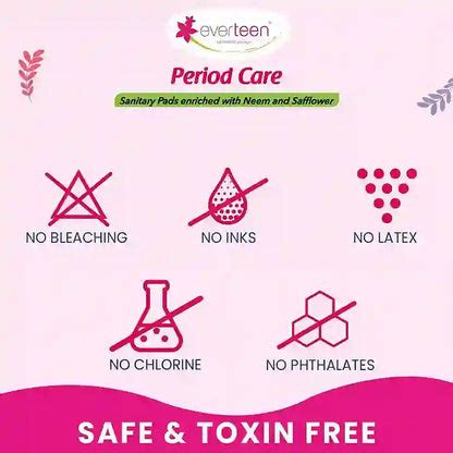 everteen Period Care Soft XL Sanitary Pads with Neem and Safflower ...