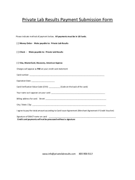 Fillable Online Food Sample Submission Form - Private Lab Results Fax ...