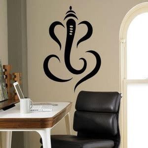 LYOMAN 1 cm Hindu Ganesha Lord Wall Vinyl Decal Indian Elephant Wall ...