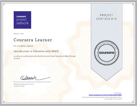 WACC Certificate - ssssssadf - P R O J E C T C E R T I F I C A T E E D ...