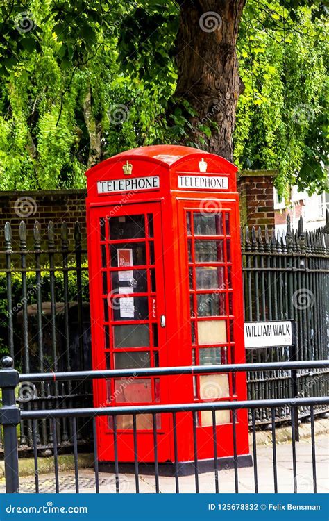 Traditional Red English Telephone Booth at King William Walk Street ...