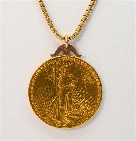 Saint Gauden Double Eagle Gold Coin Pendant Necklace at 1stDibs | 20 ...
