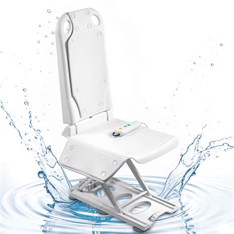 Electric Bath Lift Chair, IP68 Waterproof Floor Lift for Elderly, Get ...