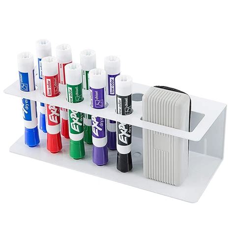 INDIAN DECOR 9191 CLASSY 10- Slot Wall Mounted Metal Dry Erase Marker ...