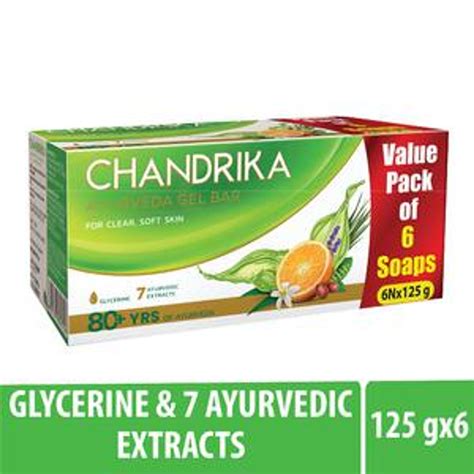 Chandrika Glycerine Ayurveda Gel Bar, 7 Ayurvedic Extracts, For Clear ...