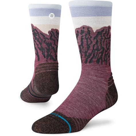 Stance The Ridge Light Wool Crew Socks Women - wine | BIKE24