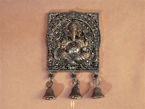 Brass Ganesha Idol For Wall Hanging