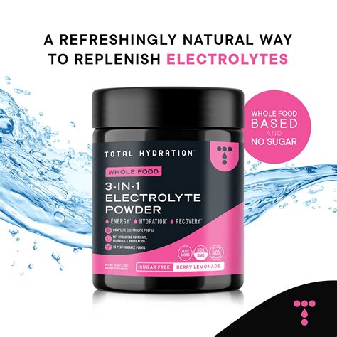 Total Hydration 3-in-1 Electrolyte Powder - Sugar Free Low Carb ...