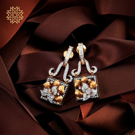 Buy Real Diamond Earrings Online | Real Diamond Earrings by Manubhai.