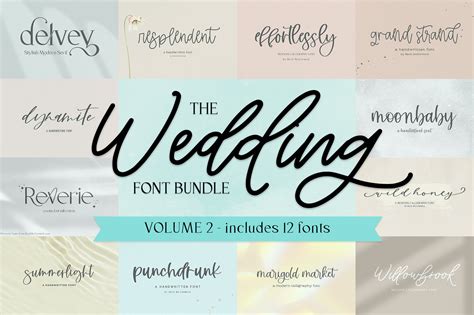 The Wedding Font Bundle Volume 2 | Script Fonts ~ Creative Market