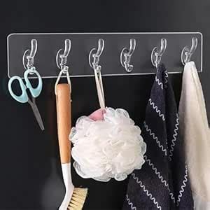Azcona Multi-Purpose Self Adhesive Rail Hook Heavy-Duty No-Drill Wall ...
