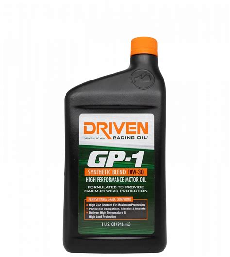 GP-1 10W-30 Synthetic Blend High Performance Oil – Driven Racing Oil Australia