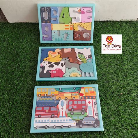 3D - Wooden Puzzle Learning Board - Rectangle – Toys Colony