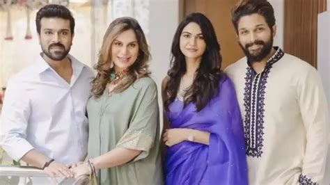 In Pics: Allu Arjun and Sneha visit Ram Charan, Upasana and their baby ...