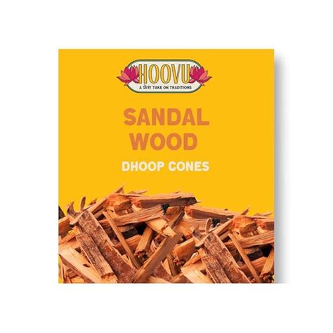 Hoovu Fresh Sandal Wood Dhoop Cone, 100% Natural, Sustainable Temple ...