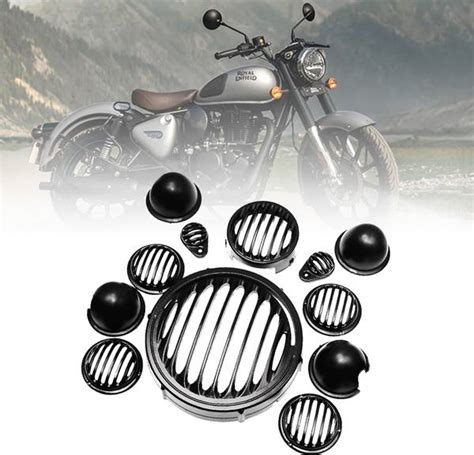 Moto Genius Headlight Grill / Jali Cover with Tail Lamp, Indicator ...