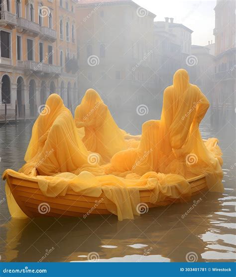 AI Generated Digital Art of Ghosts in Venice Stock Illustration ...
