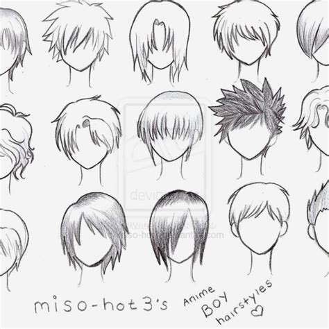 Male Anime Hairstyles Drawing at GetDrawings | Free download