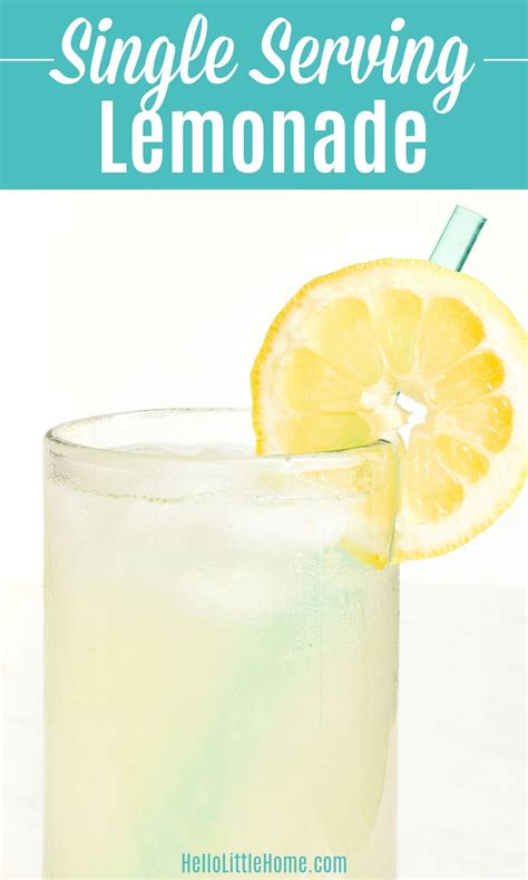 Single Serving Lemonade | Recipe | Lemonade recipe for one, Lemonade ...
