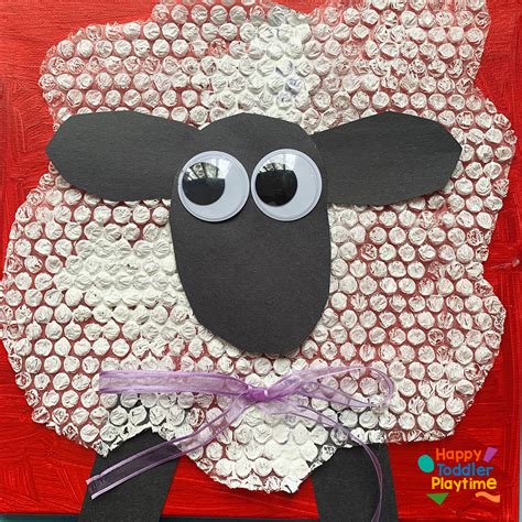 Bubble Wrap Sheep Craft - Happy Toddler Playtime