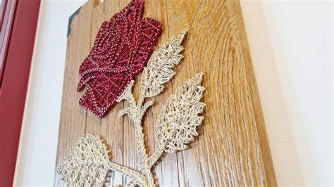 Red rose string art - #LRCrafts