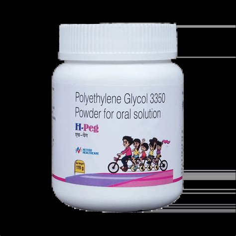 H Peg Polyethylene Glycol 3350 Powder for Oral Solution | Eases Constipation: View usage, side ...