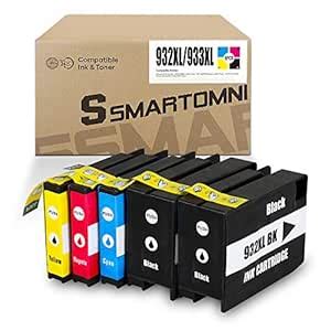 S SMARTOMNI Compatible 932 XL 933 XL Ink Cartridge Replacement for HP ...