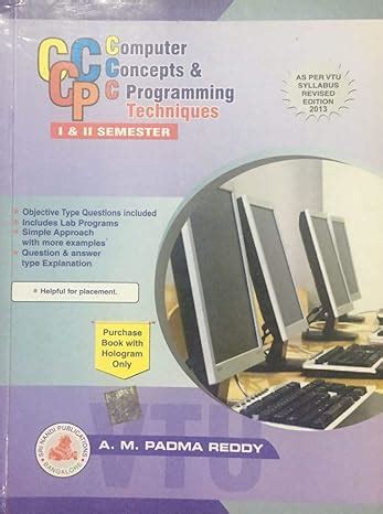 Computer Concepts & C Programming Techniques by padma Reddy : Amazon.in ...