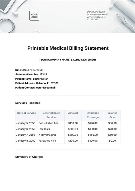Free Billing Statement Templates to Edit Online and Print