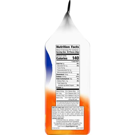 Goldfish Nutrition Label