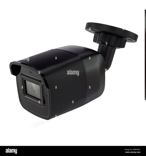 Black Security Surveillance Camera Isolated Stock Photo - Alamy
