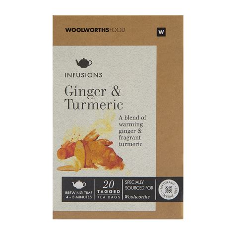 Ginger and Turmeric Infusions Tea Bags 20 pk | Woolworths.co.za