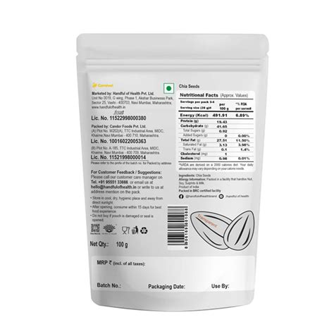 Carnival Classic Chia Seeds 200g (100g x 2N) – Handful Of Health