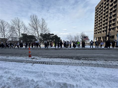 Demonstrators hold anti-ICE protest in front of U.S. Sen. Hawley's KCMO ...