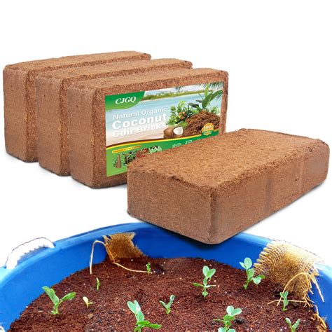 Amazon.com : Coco Coir for Organic Coconut Coir- 4 Pack Coco Coir Brick- Coconut Soil with Low ...