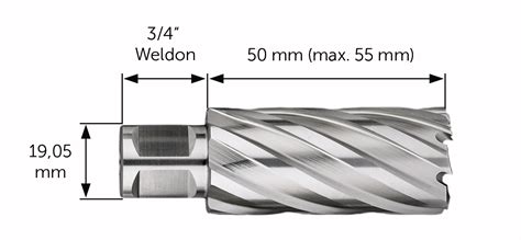 HSS SPECIAL 50 core drill bit with 3/4 in Weldon fitting | FEIN POWER ...