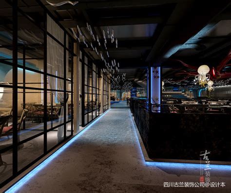 12万元餐饮空间568平米装修案例_效果图 - 河鲜自助海鲜餐厅-内江餐厅设计公司 - 设计本