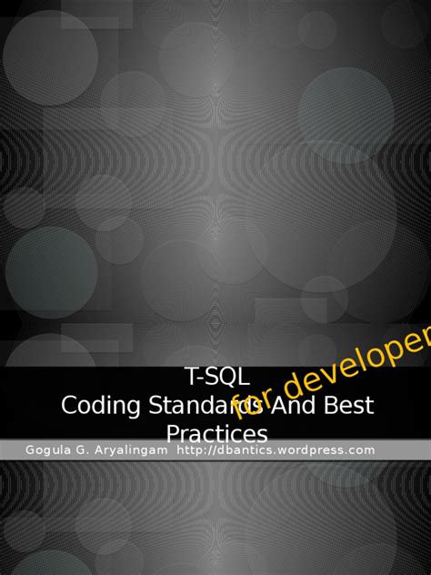 Image result for SQL Coding Standards