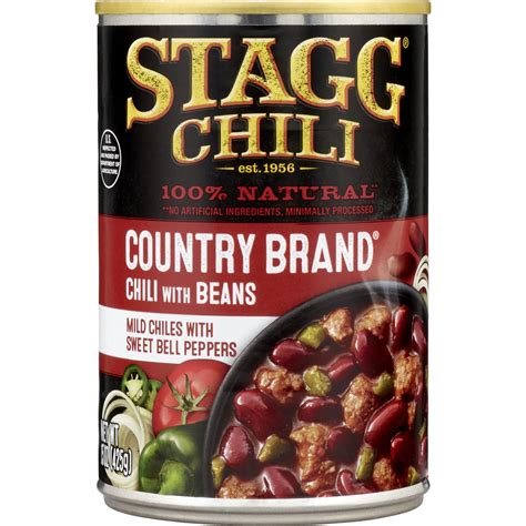 Stagg Chili Canned Chili with Beans 15 oz Shelf-Stable Beef Pork Red ...