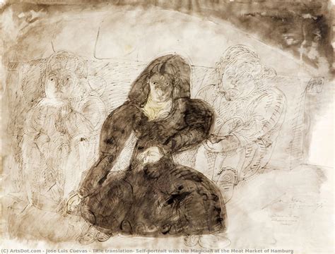 Title translation: Self-portrait with the Magician at the Meat Market ...