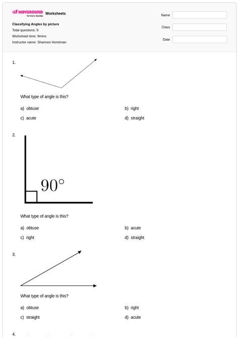 50+ Classifying Angles worksheets for Class 4 on Wayground | Free ...