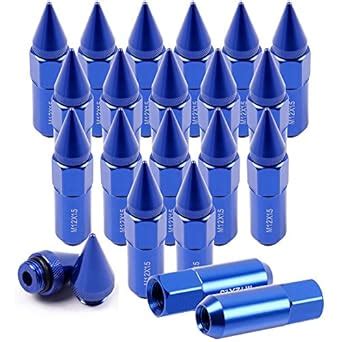 SCITOO Lug Nuts Blue 20PCS M12X1.5 Cap Spiked Extended Tuner for Honda ...