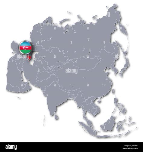 asia map with azerbaijan Stock Photo - Alamy