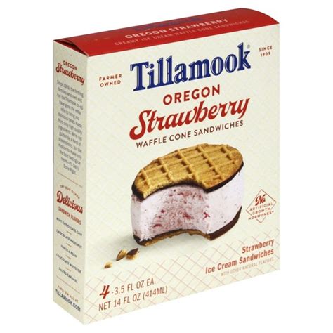 Tillamook Ice Cream Sandwiches, Oregon Strawberry (4 each) Delivery or ...