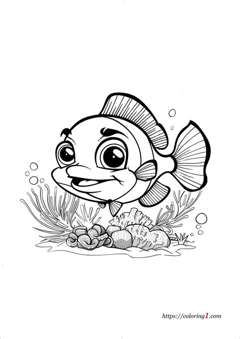 Coral Reef Fish - Free Coloring Sheet