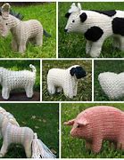 Image result for Farm Animals Toys Knitted