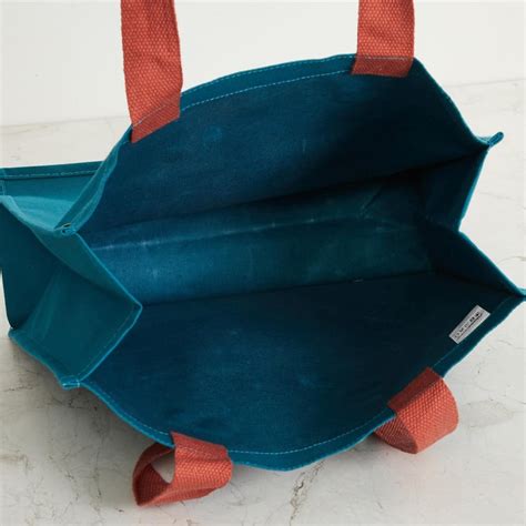 Buy Minerals Teal Printed Cotton Shopping Tote Bag from Home Centre at ...